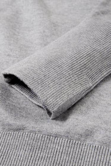 Donna - Maglione basic con collo a dolcevita - grigio