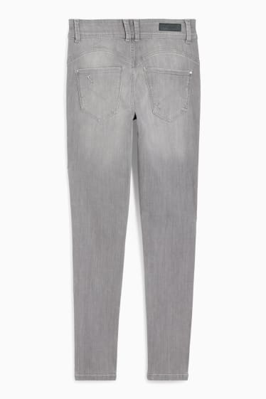 Dames - Skinny jeans - mid waist - LYCRA® - jeanslichtgrijs