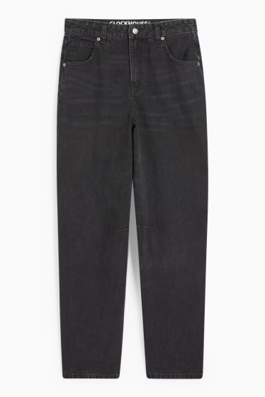 Dames - CLOCKHOUSE - relaxed jeans - mid waist - jeansdonkergrijs