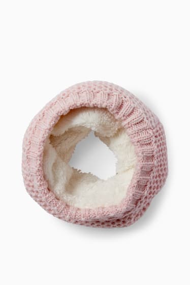 Enfants filles - Tour de cou en maille - rose