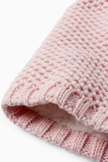 Enfants filles - Tour de cou en maille - rose