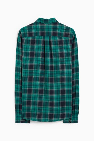 Hommes - Chemise - regular fit - col kent - à carreaux - vert