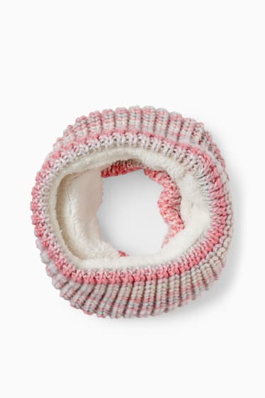 Enfants filles - Tour de cou en maille - rose