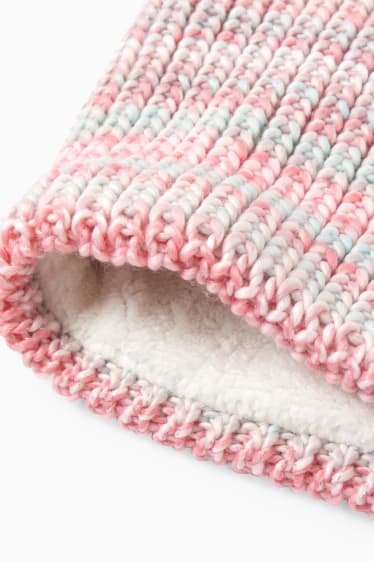 Enfants filles - Tour de cou en maille - rose