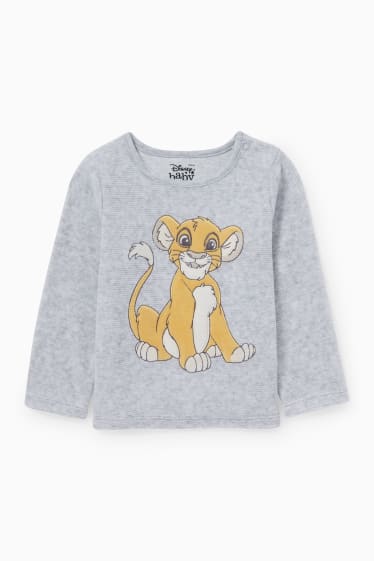 Babys - Der König der Löwen - Baby-Winterpyjama - 2 teilig - hellgrau-melange