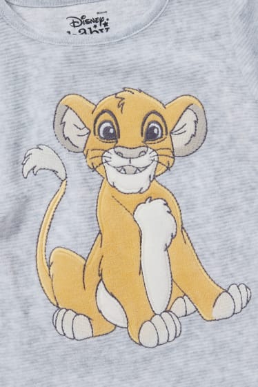 Unisex - Der König der Löwen - Baby-Winterpyjama - 2 teilig - hellgrau-melange