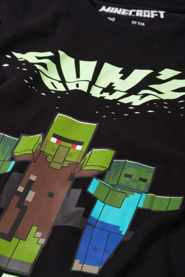 Kinderen: jongens - Minecraft - longsleeve - zwart