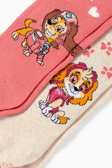 Children - Multipack of 2 - PAW Patrol - tights with motif - pink