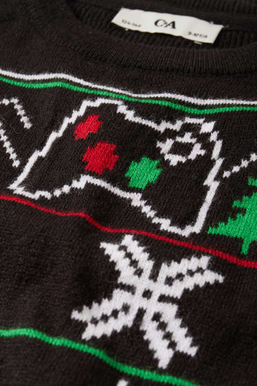 Kinderen: jongens - Gaming - kersttrui - zwart