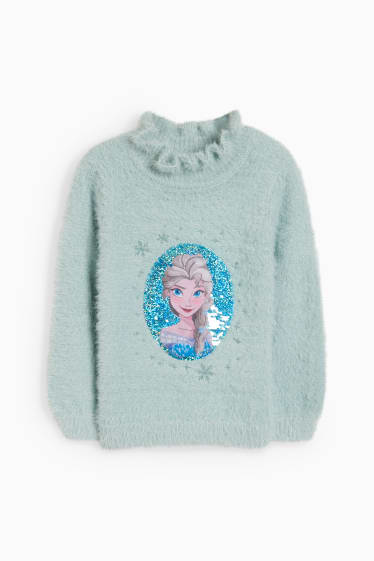Enfants filles - La Reine des Neiges - pullover - vert menthe