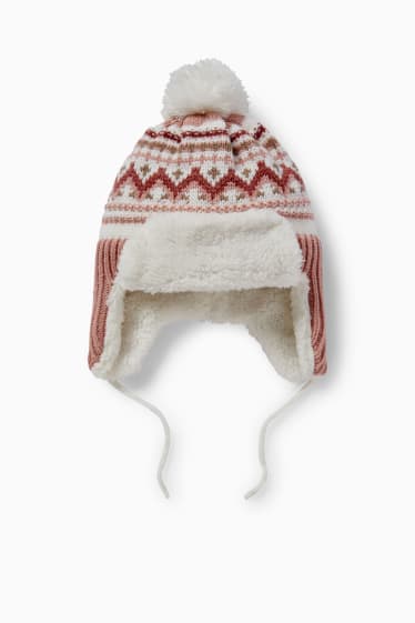 Babies - Knitted baby hat - white