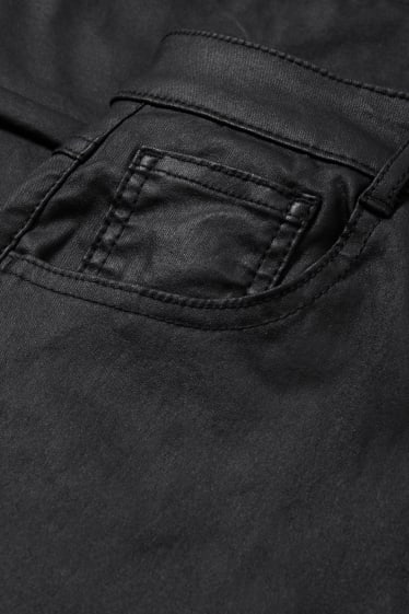 Damen - Stoffhose - Mid Waist - Skinny Fit - schwarz