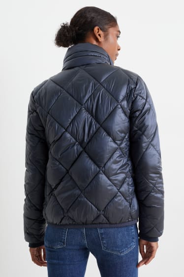 Women - Quilted jacket - dark blue