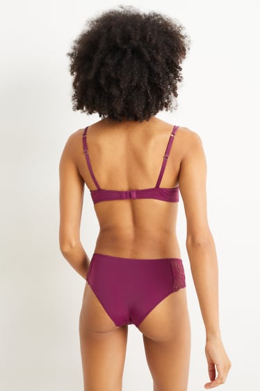 Women - Underwire bra - DEMI - padded - purple