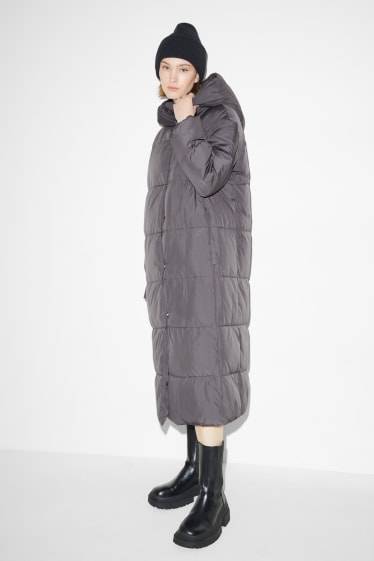 Teens & young adults - CLOCKHOUSE - quilted coat with hood - dark gray