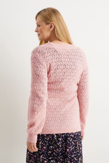 Damen - Still-Strickjacke - rosa