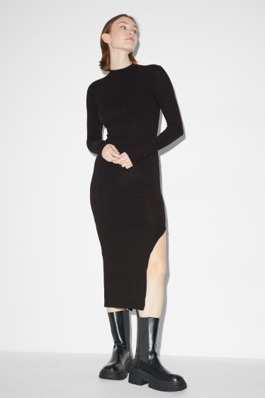 Women - CLOCKHOUSE - dress with slit - black