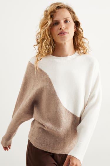 Damen - Pullover - beige