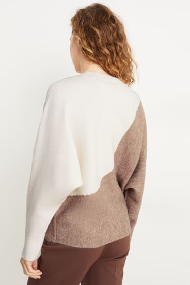 Damen - Pullover - beige