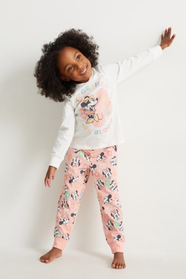 Bambine - Minnie - pigiama - 2 pezzi - bianco crema