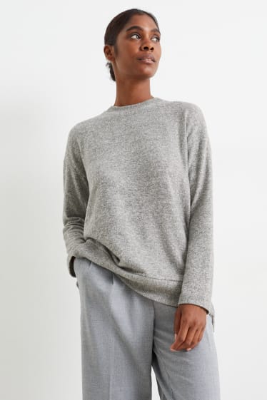 Mujer - Jersey básico - gris claro jaspeado