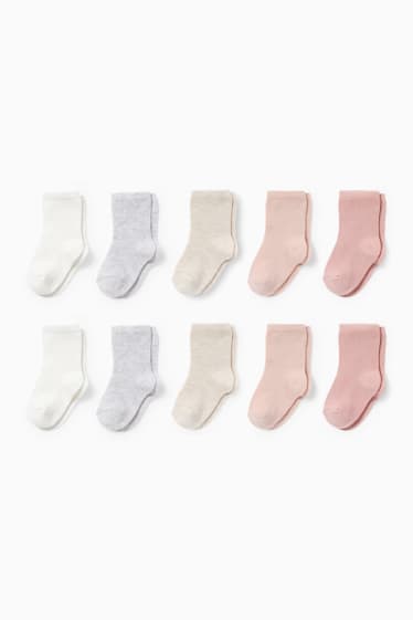 Bébés filles - Lot de 10 - chaussettes bébé - rose