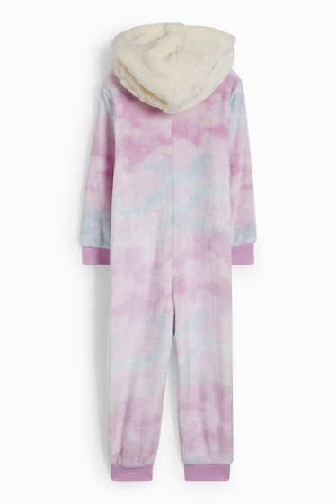 Bambine - Frozen - tuta in pile con cappuccio - viola chiaro