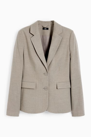 Femmes - Blazer de bureau - regular fit - taupe