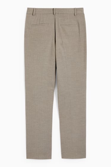 Damen - Business-Hose - Mid Waist - Straight Fit - taupe