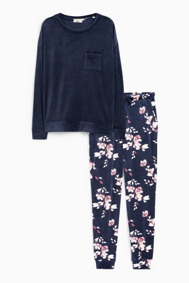 Femmes - Pyjama d’hiver - bleu foncé