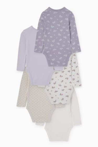 Bébés filles - Lot de 5 - petite fleur - bodys pour bébé - blanc crème