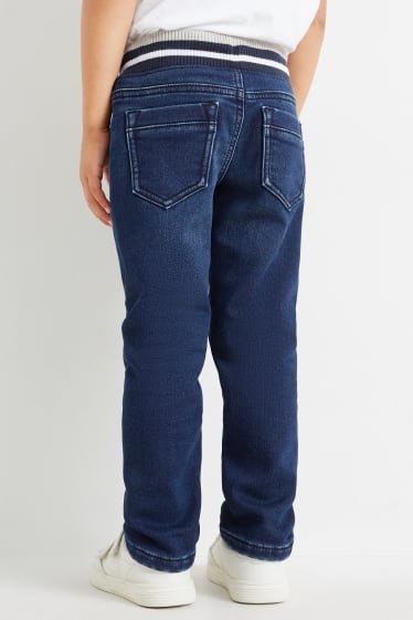 Enfants garçons - Jean de coupe droite - jeans doublés - jean bleu foncé