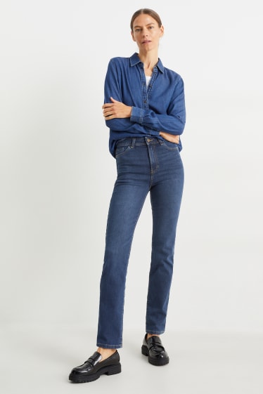 Femmes - Straight jean - high waist - LYCRA® - jean bleu