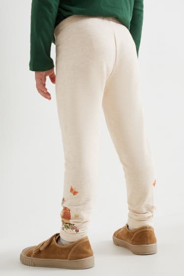 Enfants - Lot de 5 - leggings doublés - crème