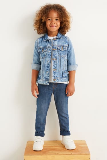 Kinderen - Set van 4 - thermojeans en thermobroek - slim fit - blauw / zwart