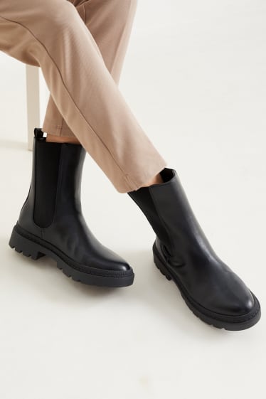 Women - Boots - faux leather - black