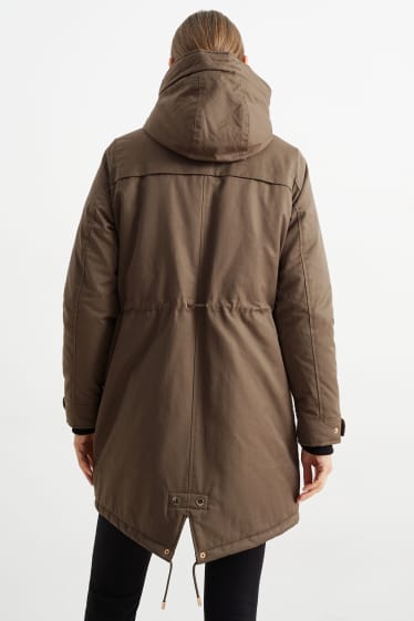 Dámské - Parka s kapucí - khaki