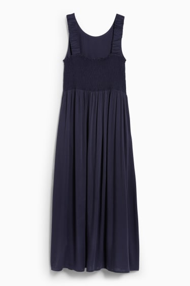 Women - Basic fit & flare dress - dark blue
