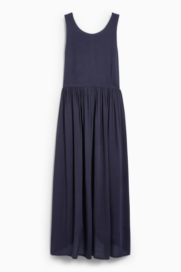 Women - Basic fit & flare dress - dark blue