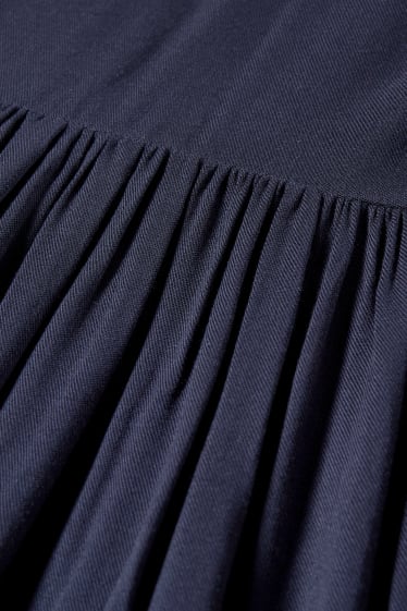 Women - Basic fit & flare dress - dark blue