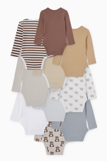 Unisex - Set van 10 - rompertje - wit