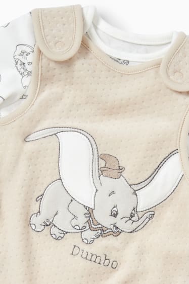 Unisex - Dumbo - Strampler-Set - 2 teilig - hellbeige
