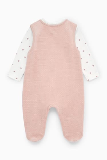 Bébés filles - Ensemble avec grenouillère - 2 pièces - beige clair