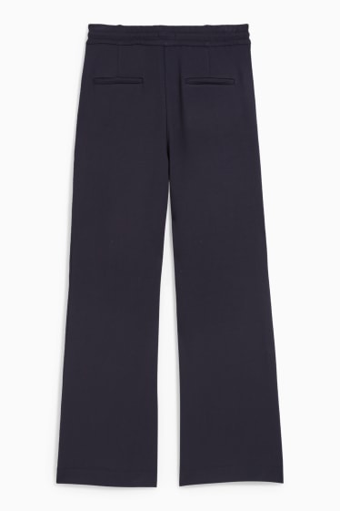 Donna - Pantaloni in jersey - gamba ampia - blu scuro
