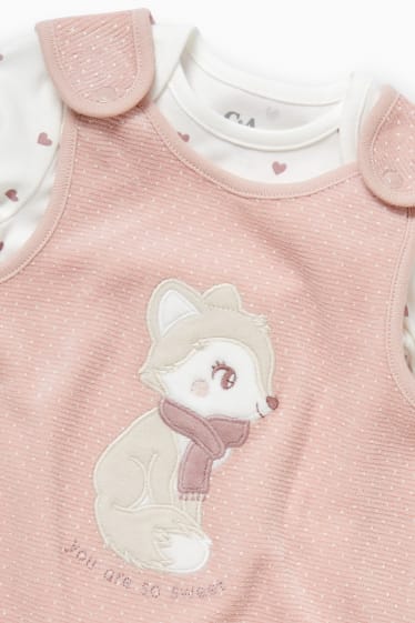 Bébés filles - Ensemble avec grenouillère - 2 pièces - beige clair