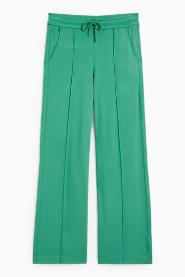 Mujer - Pantalón de punto - wide leg - verde