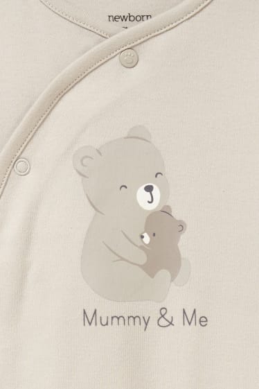 Bébés - Lot de 3 - pyjama - beige chiné