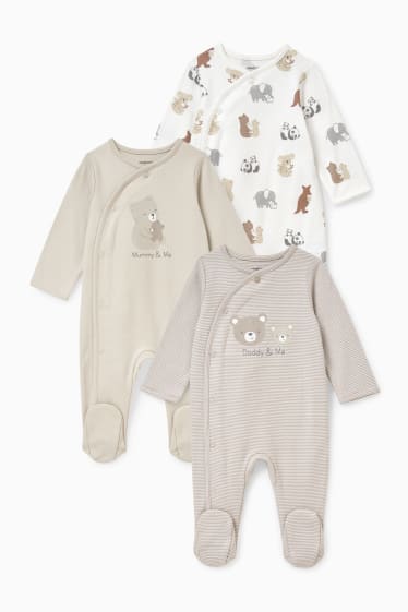 Unisex - Paquet de 3 - pijama - beix jaspiat