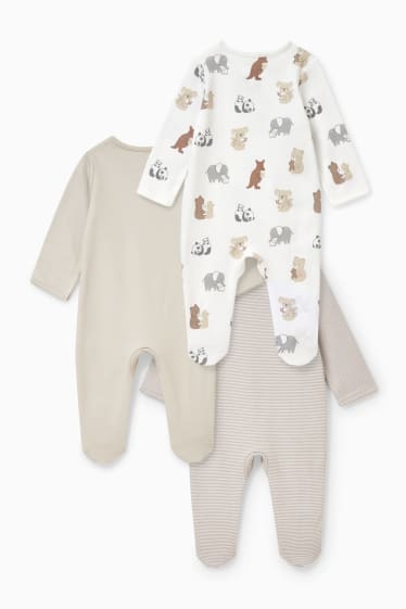 Unisex - Paquet de 3 - pijama - beix jaspiat