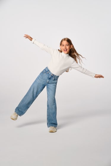 Children - Wide leg jeans - blue denim